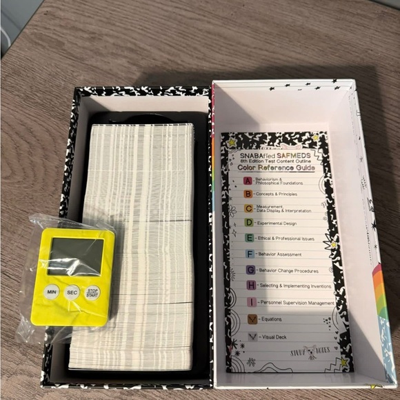 Study Notes ABA SAFMEDS Set with Timer - Picture 3 of 5